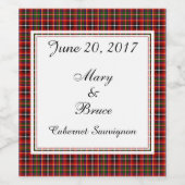 Innes Scottish Wedding Wine Label Weinetikett (Einzelnes Label)