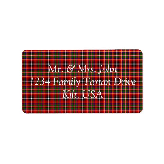 Innes Tartan Label Adressaufkleber (Vorne)