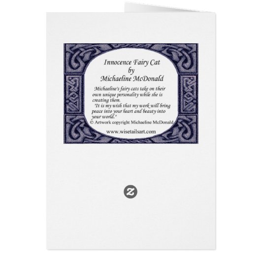 Innocence Fairy Cat Card (Hinten)