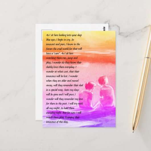 Innocence Print, Postkarte (Vorderseite/Rückseite Beispiel)