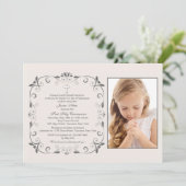 Innocence Square Foto Einladung (Stehend Vorderseite)