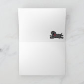 Innocent Black Labrador Puppy Vielen Dank Dankeskarte (Innenseite)