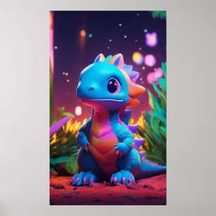 "Innocent Gorilla Baby mit einem fröhlichen Ausdru Poster