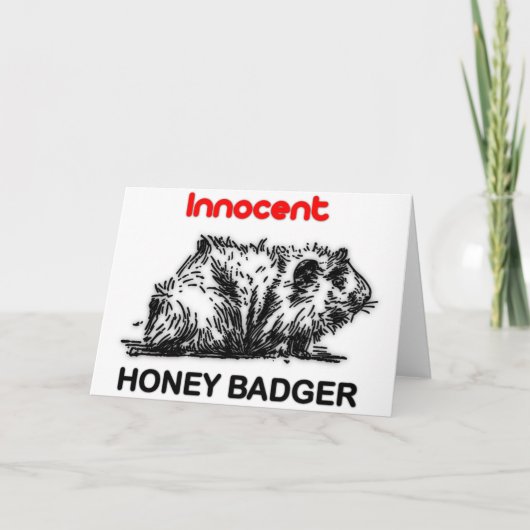 Innocent Honey Badger Feiertagskarte (Vorderseite)
