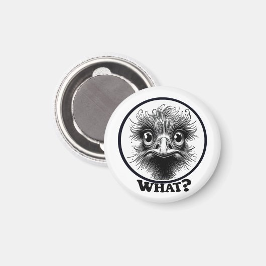 "Innocent Ostrich" What Magnet (Vorderseite/Rückseite)
