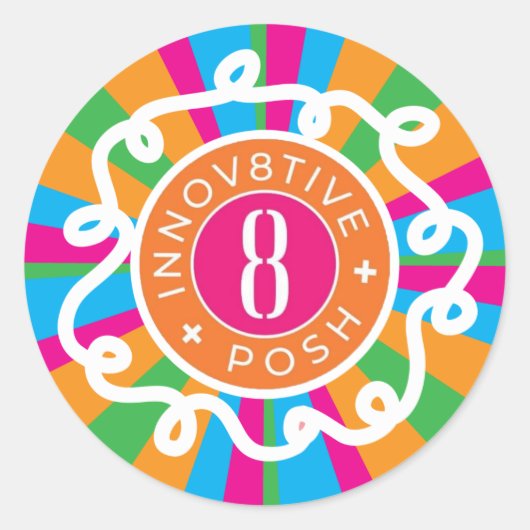 Innov8tive + Posh Classic Round Sticker (Vorderseite)