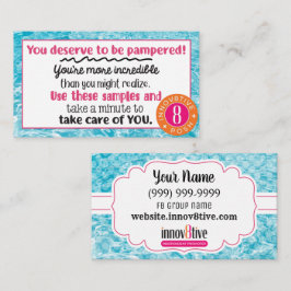 Innov8tive Posh Clear Water Samples Business Card Visitenkarte