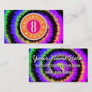 Innov8tive + Posh dunkle gefärbte Krawatte Visitenkarte