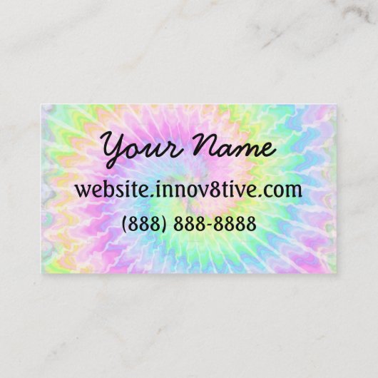 Innov8tive Posh gefärbte Krawatte Visitenkarte (Rückseite)