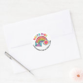 Innov8tive Posh Happy Mail-Aufkleber Runder Aufkleber (Umschlag)