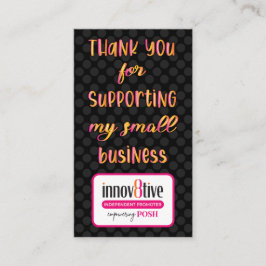 Innov8tive + Posh Vielen Dank Geschäftskarte Visitenkarte