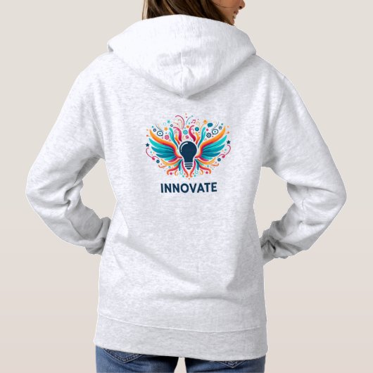 Innovate Lightbulb Color Splash Art Hoodie (Rückseite)