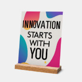 Innovation beginnt bei dir acrylschild (Winkel)