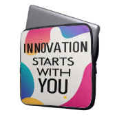 Innovation beginnt bei dir laptopschutzhülle (Vorderseite Links)