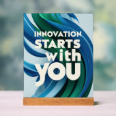 Innovation beginnt mit der Option 2 Acrylschild (Neutral)