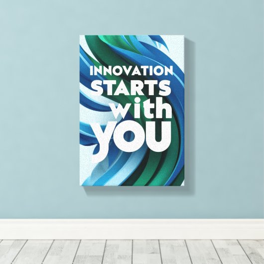 Innovation beginnt mit der Option 2 Leinwanddruck (Insitu (Holzboden))