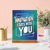 Innovation beginnt mit Ihnen Acrylschild (Hochzeit)