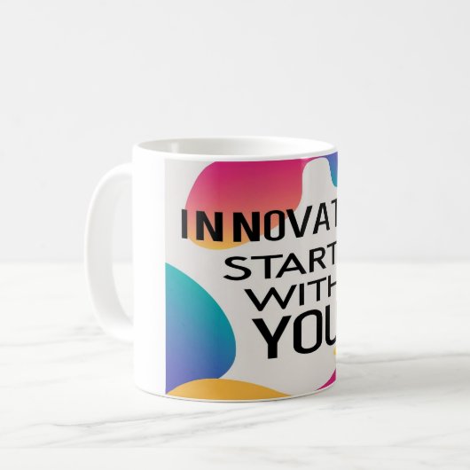 Innovation beginnt mit Ihnen Kaffeetasse (Vorderseite Links)