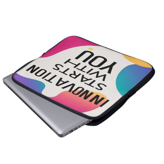 Innovation beginnt mit Ihnen Laptopschutzhülle (Vorne Knopf)