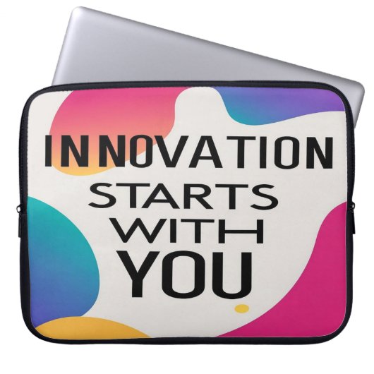 Innovation beginnt mit Ihnen Laptopschutzhülle (Vorderseite)
