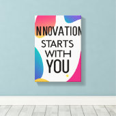 Innovation beginnt mit Ihnen Leinwanddruck (Insitu (Holzboden))