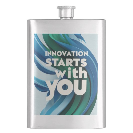 Innovation beginnt mit Ihnen Option 2 Flachmann (Vorderseite)