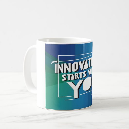 Innovation beginnt mit Option 3 Kaffeetasse (Vorderseite Links)