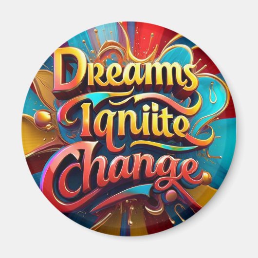 "Innovation, Inspirier, Anzündung" Magnet (Vorne)