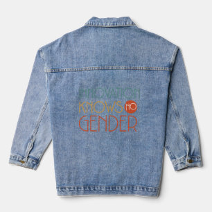 Innovation weiß keine weibliche Geschlechterin Jeansjacke