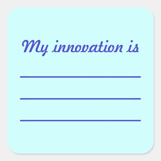 Innovationsförderer Quadratischer Aufkleber (Vorderseite)