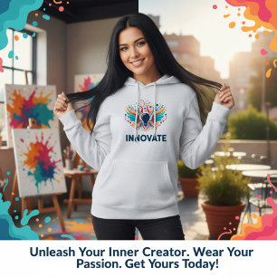 Innovative Glühbirnen-Farbklecks-Kunst Hoodie