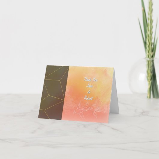 Innovative Horizontal Abstrakt Dankeschön Karten (Vorderseite)