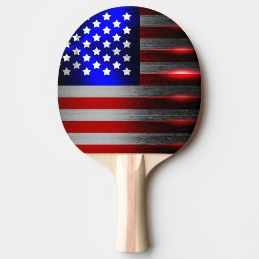 Innovative Laser-Schnitt-amerikanische Flagge 1 Tischtennis Schläger (Vorderseite)
