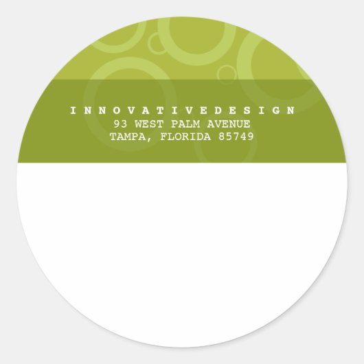 Innovative Mailing-Label-Aufkleber Runder Aufkleber (Vorderseite)