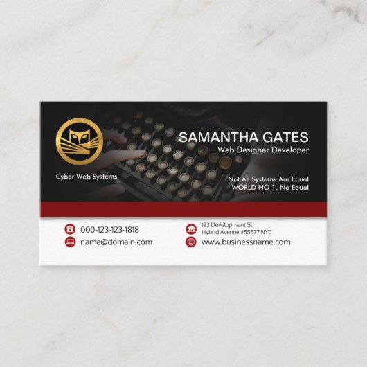 Innovative Retro-Schriftsysteme Visitenkarte (Vorderseite)