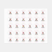 Innovative rosa Kuh Etiketten (Blatt)