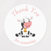 Innovative rosa Kuh Etiketten (Design 2)