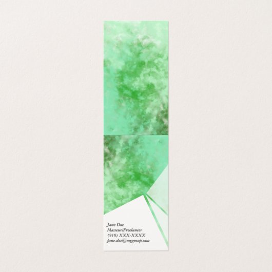 Innovative, vertikale Abstrakte Visitenkarten (Außenseite Aufgefaltet)