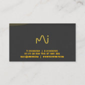 "Innovative Visitenkarte mit goldenen Touchs (Rückseite)