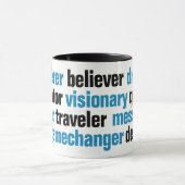Innovator Gamechanger Visionary Dreamer Tag Cloud Tasse (Zentrum)