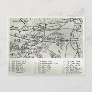 Inns von Kent, Inns in der Nähe von Canterbury Kar Postkarte