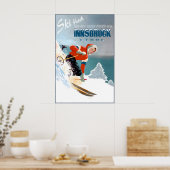 Innsbruck Austria Travel Poster Snow Ski Kerwendel (Küche)