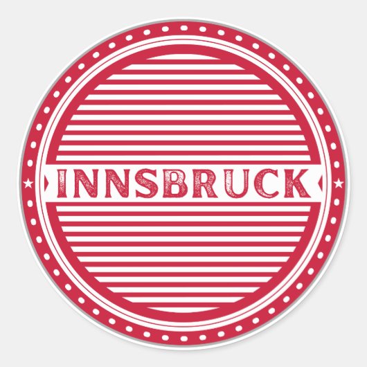 Innsbruck City Pride Emblem – Austria Identity Runder Aufkleber (Vorderseite)