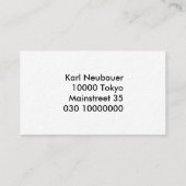 Innsbruck Fotografy Architecture Business Card Visitenkarte (Rückseite)
