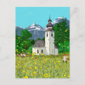 Innsbruck Landschaft Whimsikkunst Postkarte (Vorderseite)