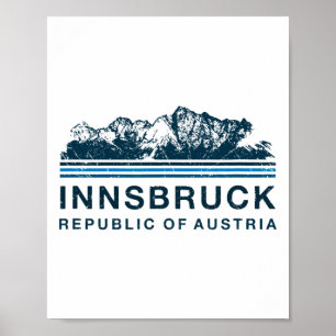 Innsbruck Österreich Berge Österreichisches Skifah Poster