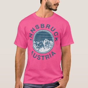 Innsbruck Österreich Berge Österreichs Skiretro T-Shirt