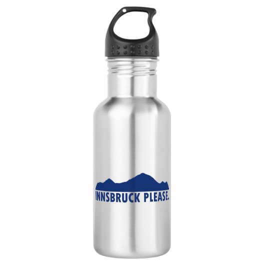 Innsbruck Österreich Bitte Edelstahlflasche (Vorderseite)