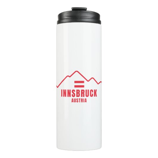 Innsbruck Österreich Flaggenberg Thermosbecher (Vorderseite)