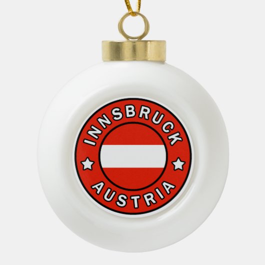 Innsbruck Österreich Keramik Kugel-Ornament (Vorderseite)